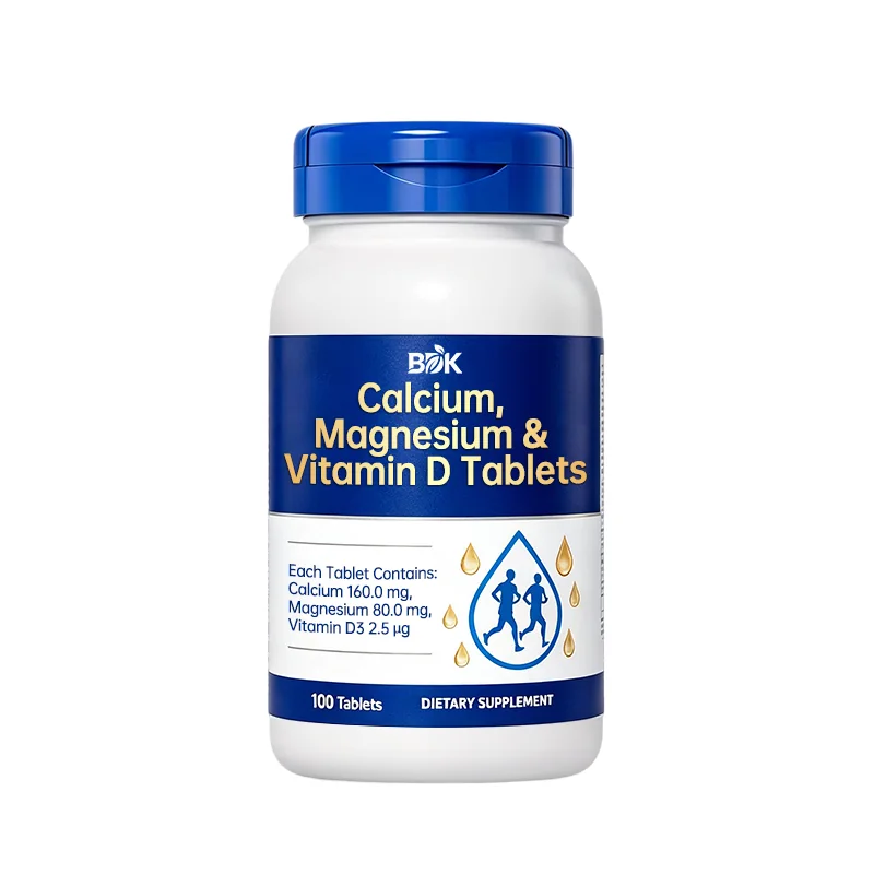 Calcium, Magnesium & Vitamin D Tablets supplement product presentation