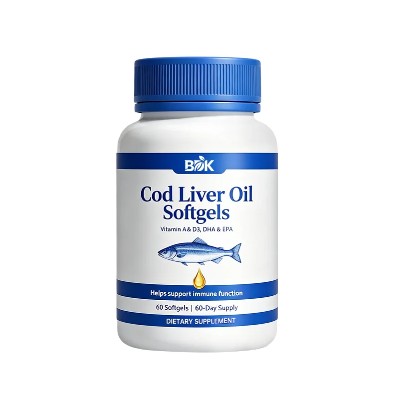 Cod Liver Oil Softgels private label product presentation