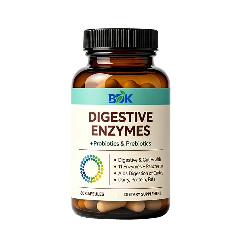 Digestive Enzyme Capsules with Probiotics private label product presentation
