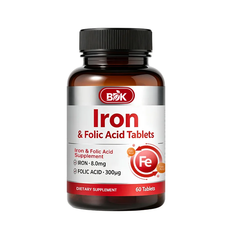 Iron & Folic Acid Tablets supplement product presentation
