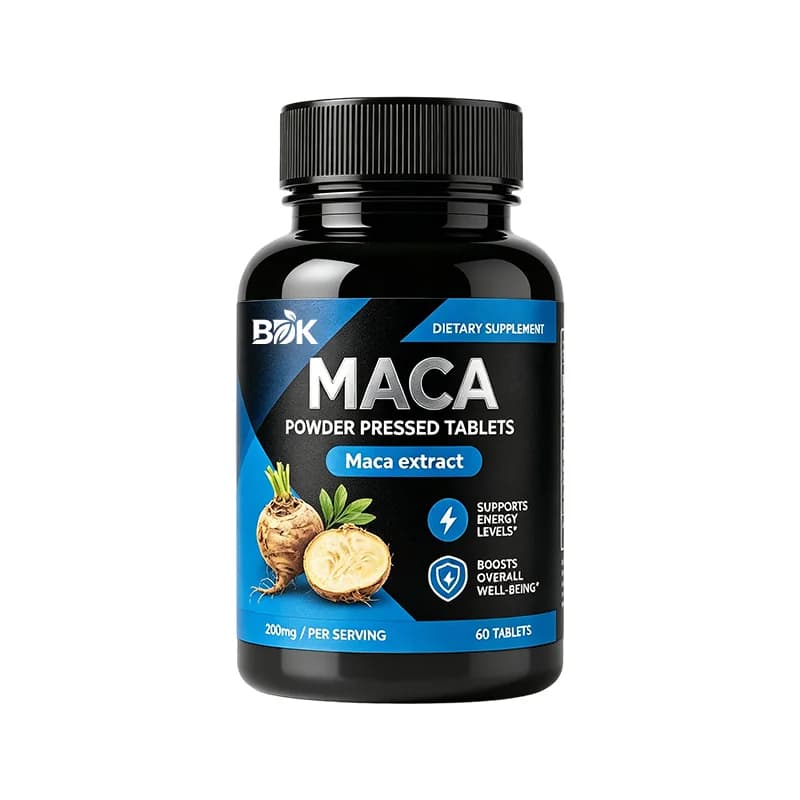 Maca Powder Pressed Tablets private label product presentation