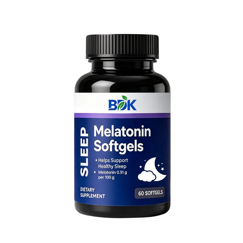 Melatonin Softgels private label product presentation