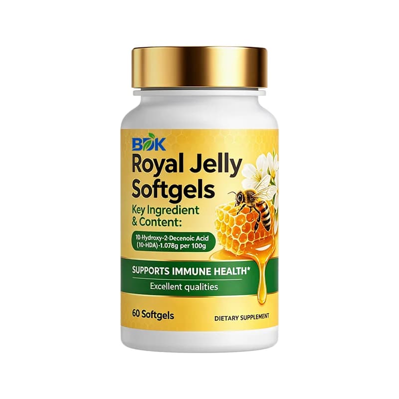 Royal Jelly Softgels supplement product presentation