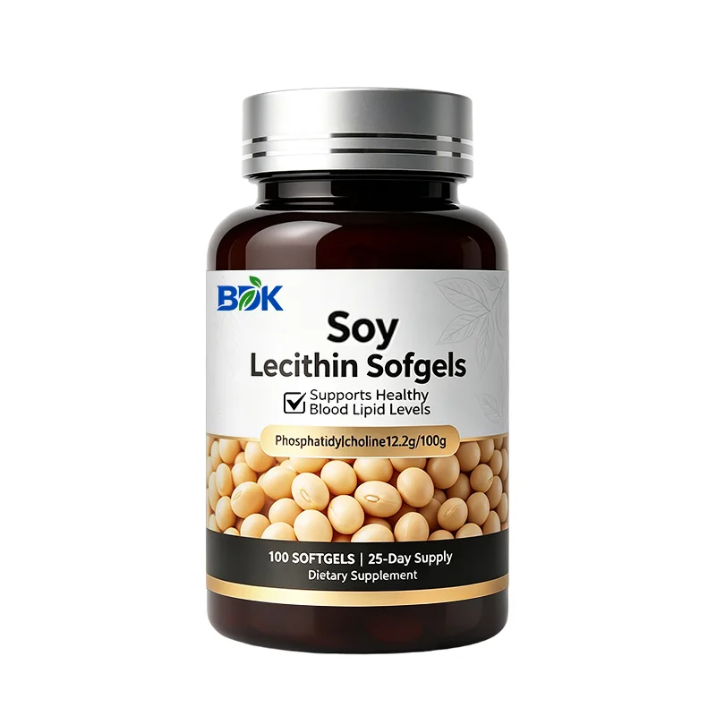 Soy Lecithin Softgels private label product presentation