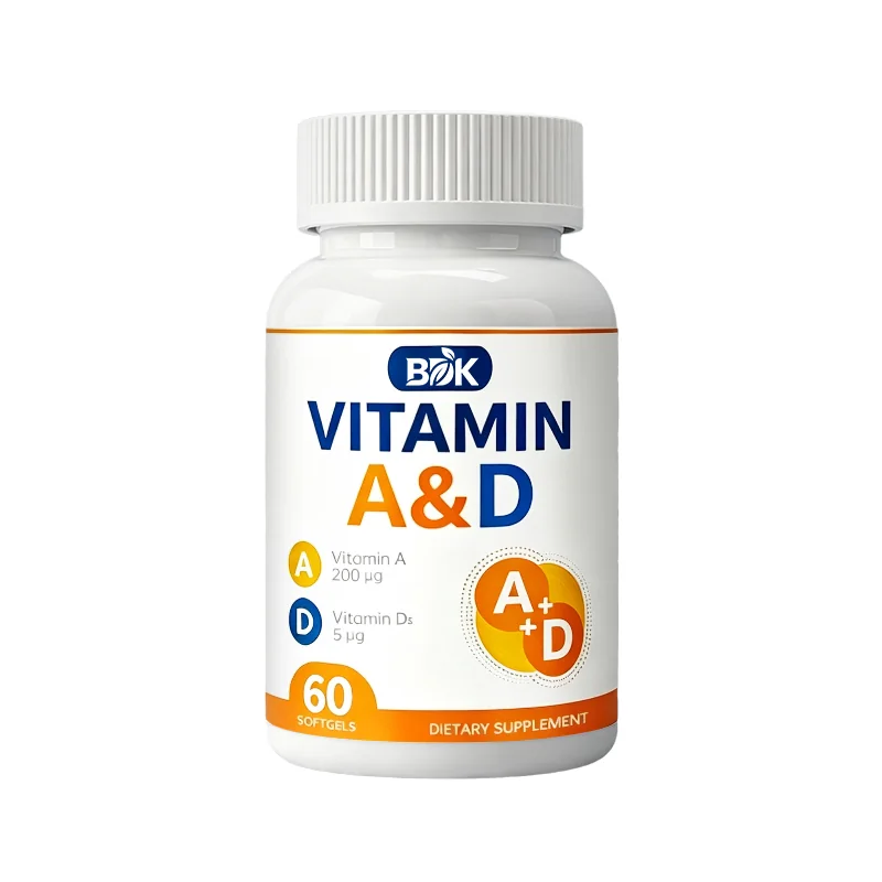 Vitamin A & D Softgels supplement product presentation