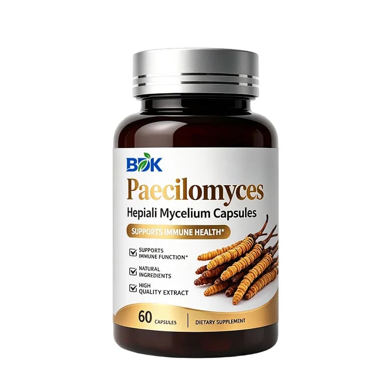 Paecilomyces Hepiali Mycelium Capsules private label product presentation